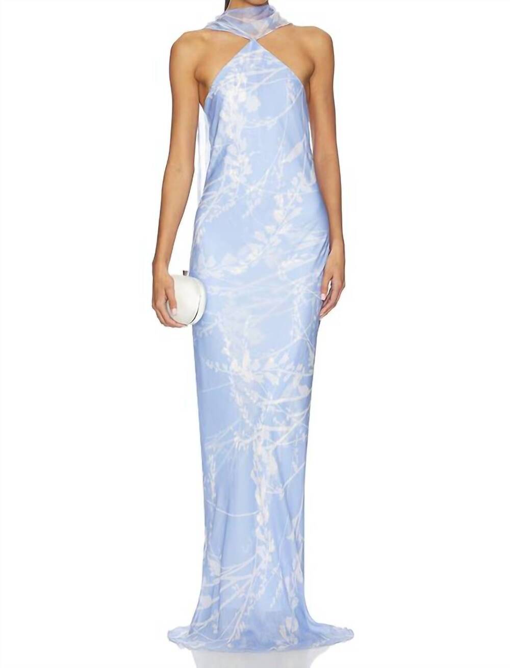 NEW AMANDA UPRICHARD ashton maxi dress in english lavender